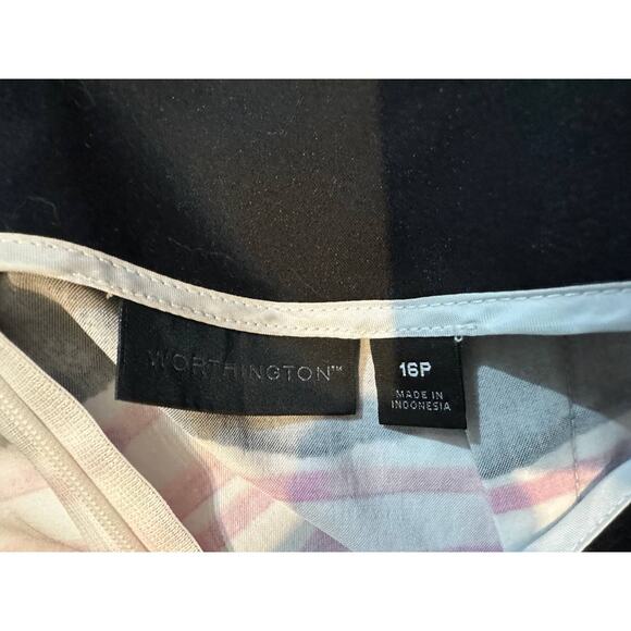Worthington Womens Multi Striped Pencil Skirt 16P Missing Belt - Picture 4 of 9